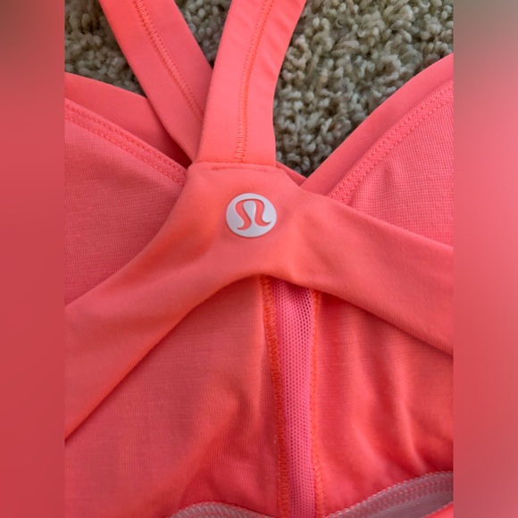 Lululemon tank top, bright salmon color, size 4 - Picture 3 of 4